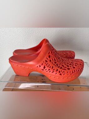 dansko Women's orange Slip-On Clog Heels